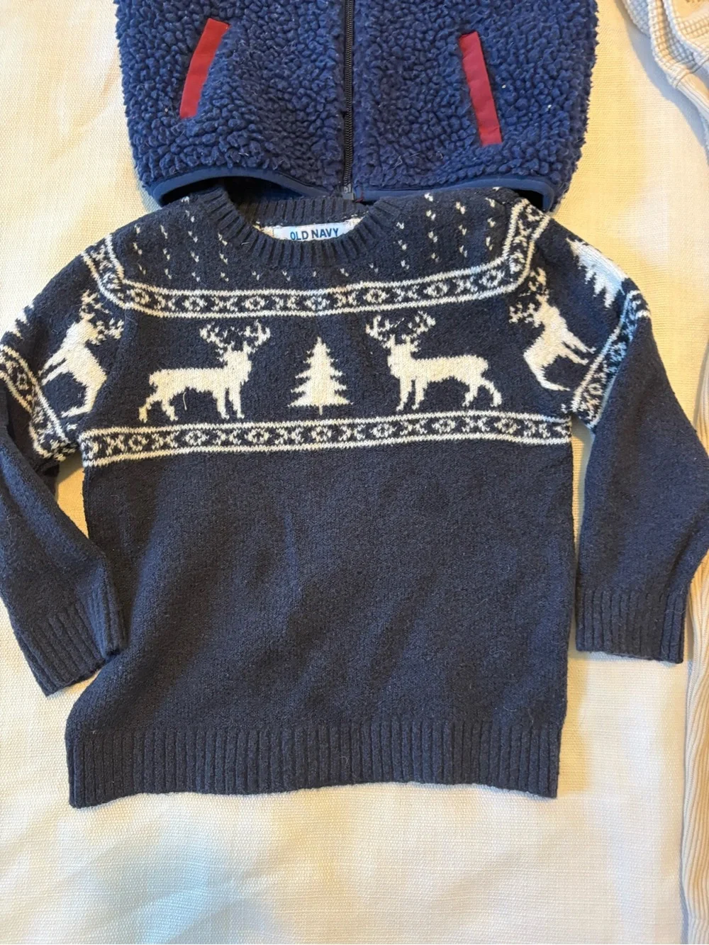 Boys 2T clothing lot for fall/winter Cream Pullover Top, pants, sweater & vest